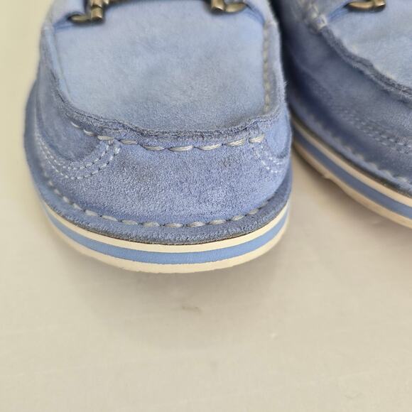 Ariat Cruiser Loafers Women's 7B Baby Blue Suede Slip On Casual Comfortable - Picture 8 of 11